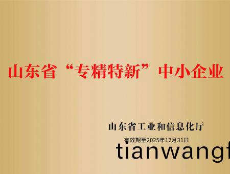 點擊(ji)査(zha)看(kan)詳(xiang)細信(xin)息(xi)<br>標題(ti)：山東(dong)省(sheng)“專(zhuan)精特新”中小企(qi)業(yè) 閲讀次(ci)數(shù)：3074